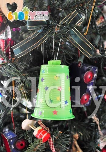 Paper cup Christmas bell ornaments