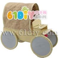 Milk box handmade carriage