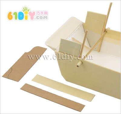 Milk box handmade carriage