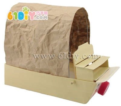 Milk box handmade carriage