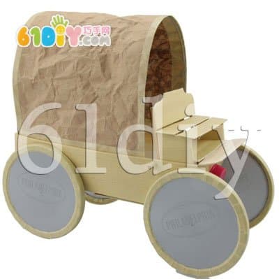 Milk box handmade carriage