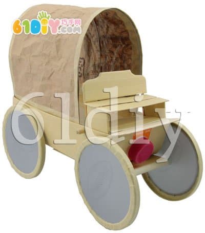 Milk box handmade carriage