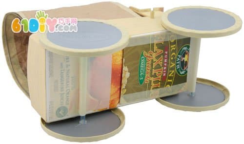 Milk box handmade carriage