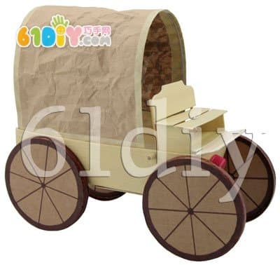 Milk box handmade carriage