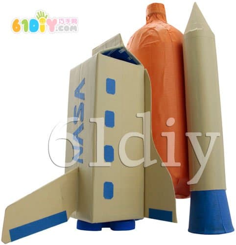 Milk box making space shuttle model