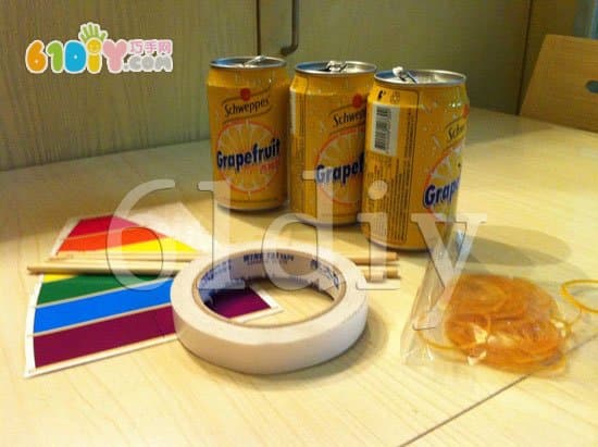 Cans making small sailboats