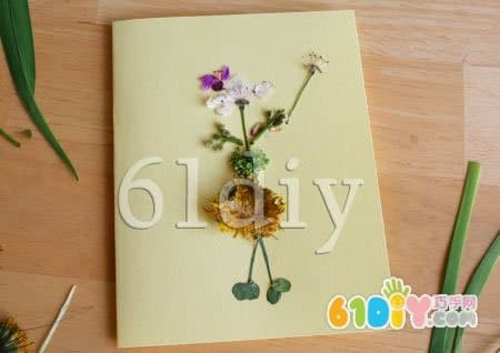 Flower and leaf greeting card making