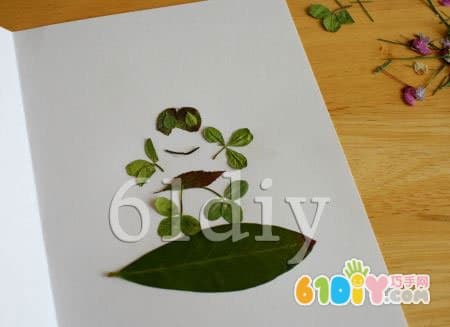 Flower and leaf greeting card making