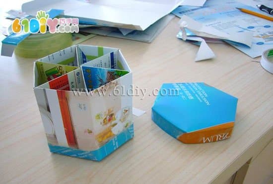 Waste phone card making storage box