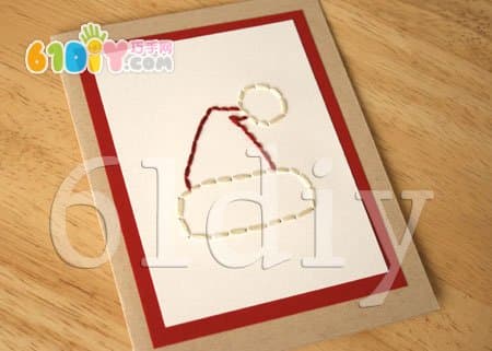 Christmas hat needlework card making