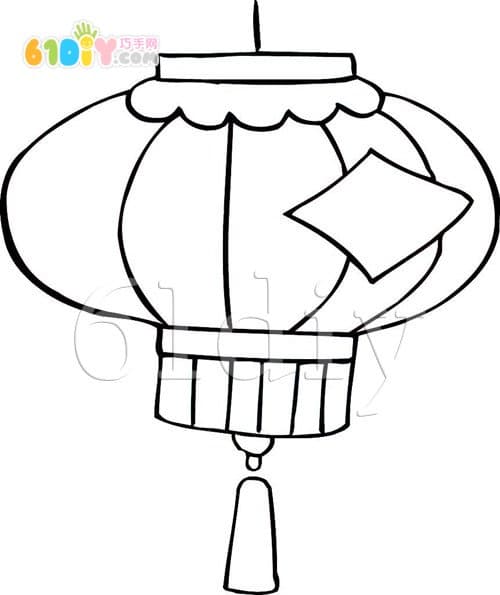 Lantern stick figure coloring map