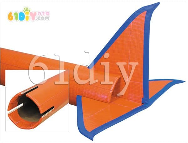 Paper tube handmade airplane model