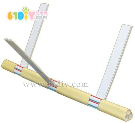 Paper tube handmade airplane model