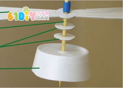 Paper tube handmade airplane model