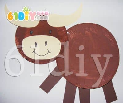 Paper tray cow hand sticker