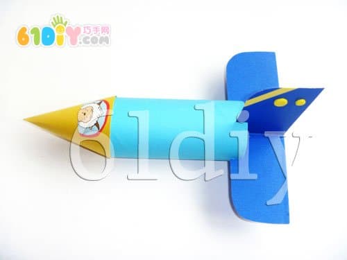 Roll paper core aircraft handmade