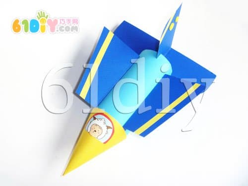 Roll paper core aircraft handmade