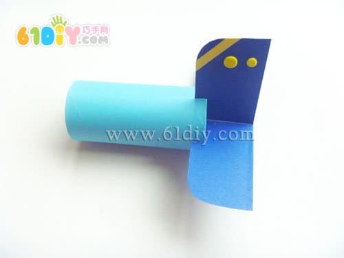 Roll paper core aircraft handmade