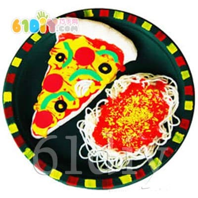 Tray handmade - pizza and noodles