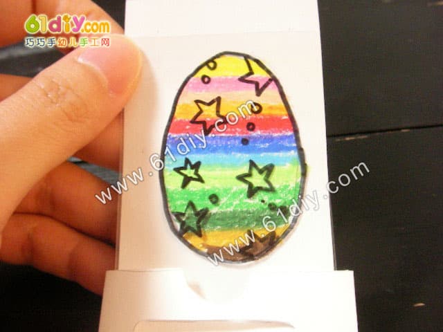 Egg color card handmade