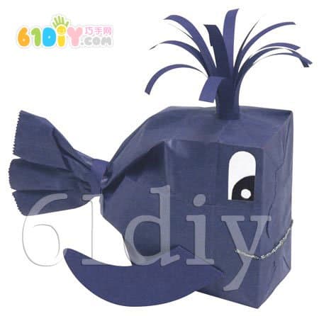 Paper bag whale handmade