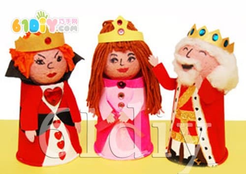 Paper Cup Dolls: King, Princess, Prince