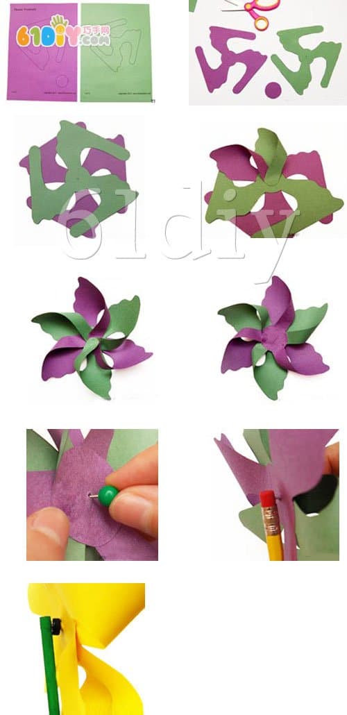 Paper windmill making method