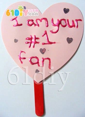 Love fan handmade