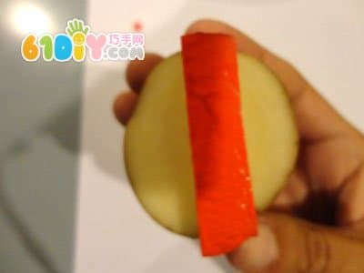 Number 100 handmade (potato seal)