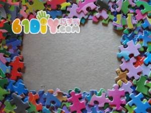 Puzzle photo frame DIY