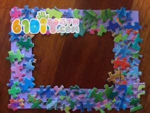 Puzzle photo frame DIY