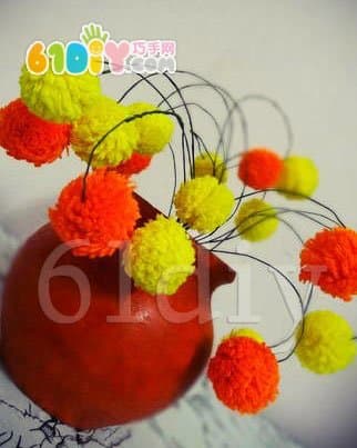 Beautiful plush ball vase