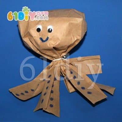 Paper bag octopus handmade