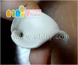 Clay lily flower handmade