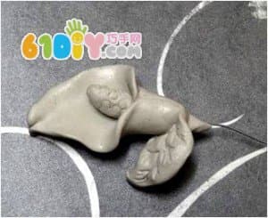 Clay lily flower handmade