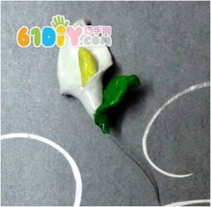 Clay lily flower handmade