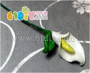 Clay lily flower handmade