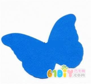Sponge paper butterfly keychain handmade