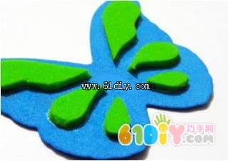 Sponge paper butterfly keychain handmade