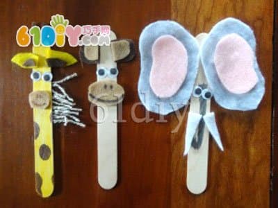 Ice cream stick making animal handmade