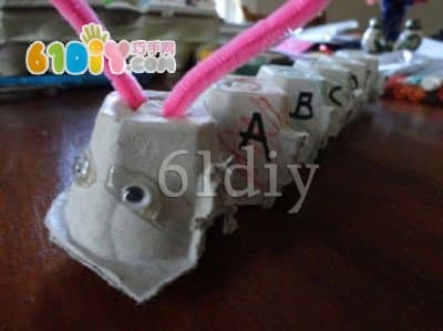 Egg care caterpillar handmade