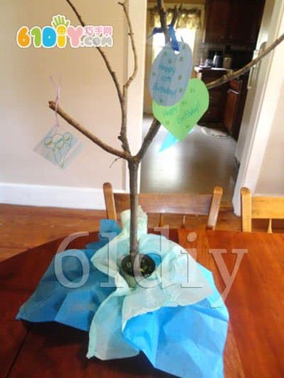 Homemade wishing tree