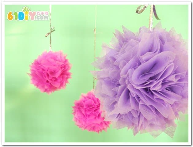 Paper flower ball handmade