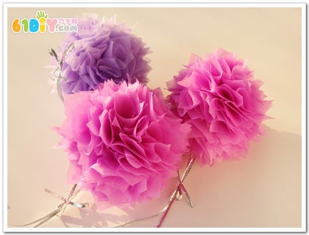 Paper flower ball handmade