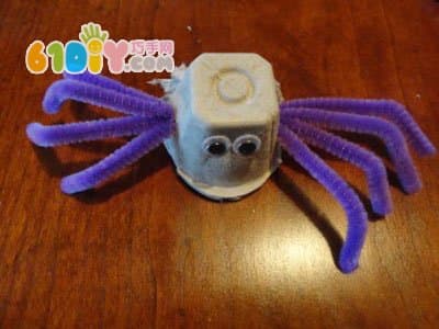 Egg box spider (English children's song small handmade)