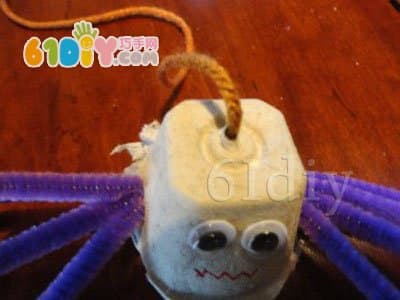 Egg box spider (English children's song small handmade)