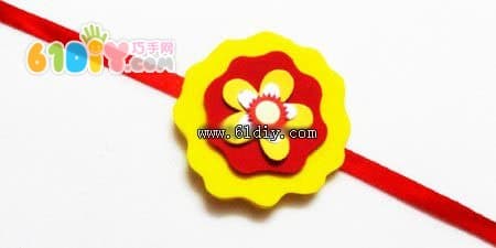 Sponge paper hand rope (Indian rakhi festival handmade)