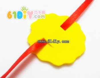 Sponge paper hand rope (Indian rakhi festival handmade)