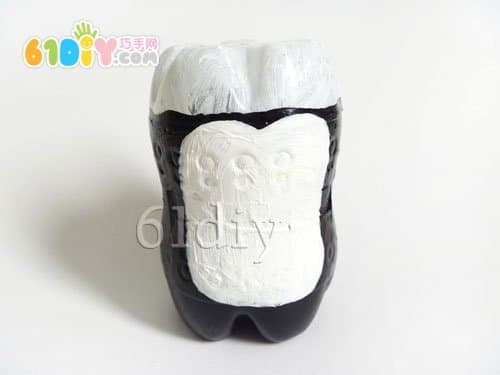 Handmade small penguin with drink bottle