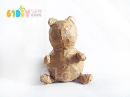 Newspaper waste using handmade bears